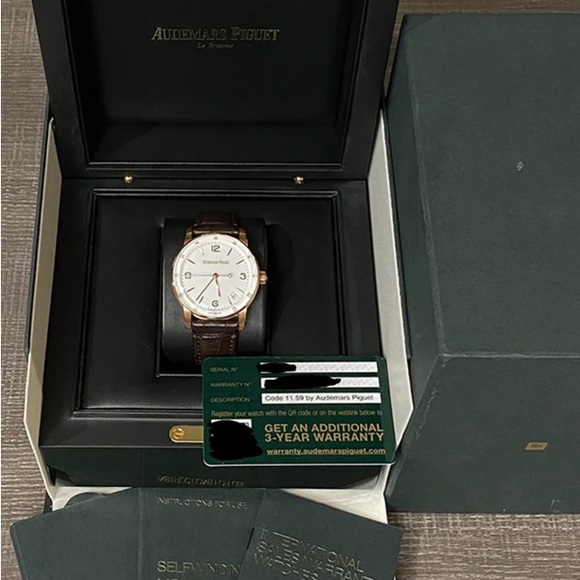 2021 Audemars Piguet Code 11.59 41MM White Dial Leather Strap (15210OR) - Picture 11 of 16